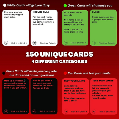 Risk It or Drink It – Adult Card Game